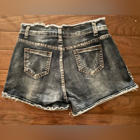 Distressed Denim Shorts - Picture 2 of 2